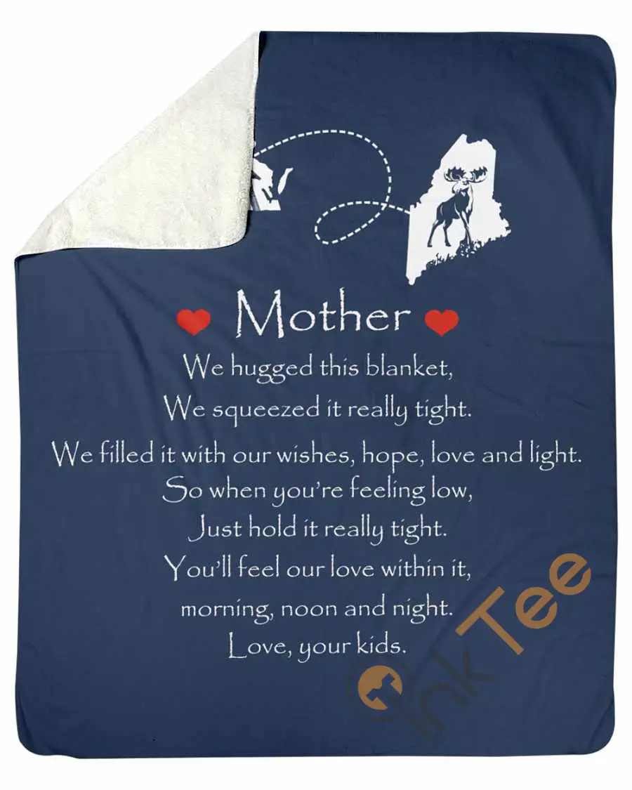 Virginia Maine Mother We Hugged Fleece Blanket