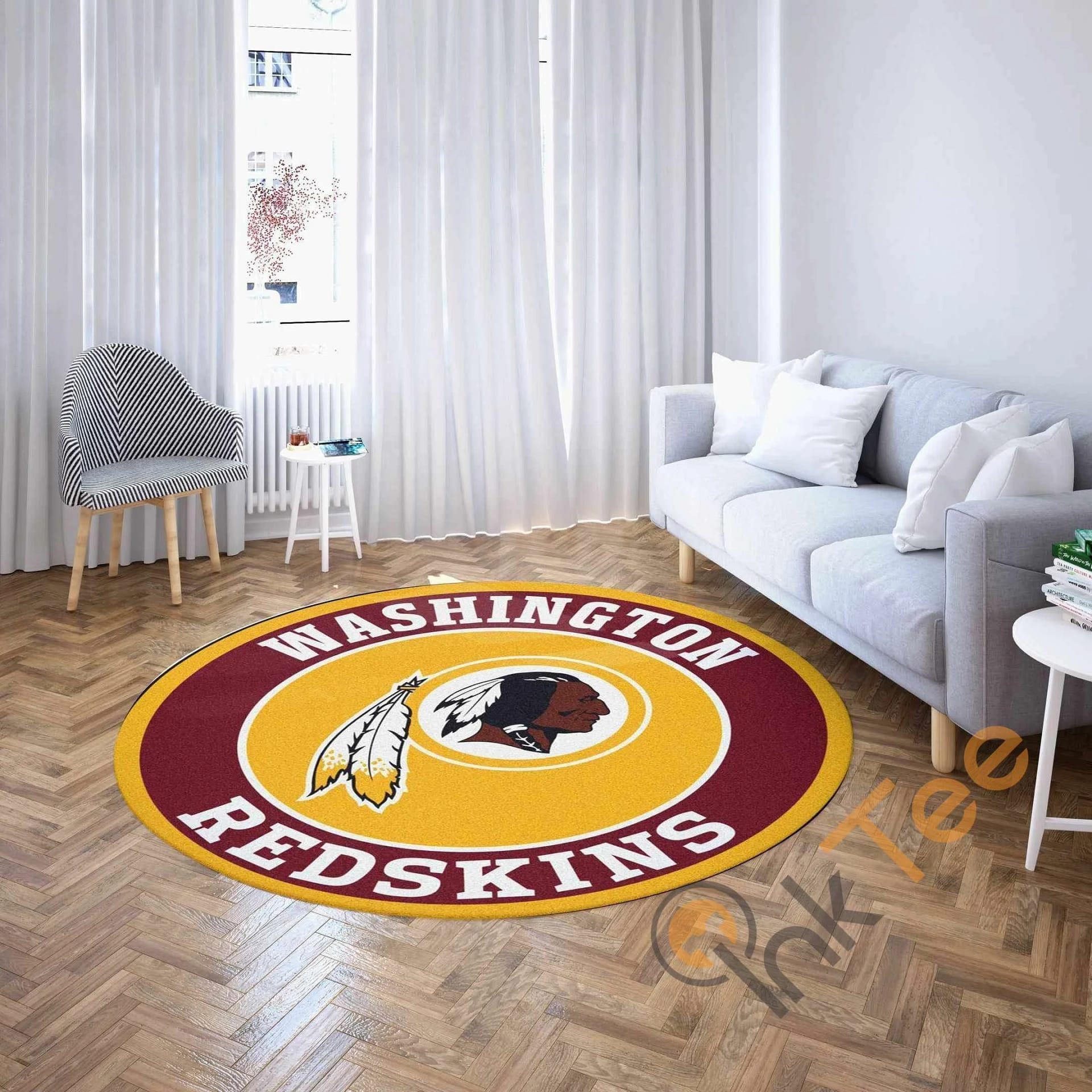 Washington Redskins Round Carpet  Nfl Football Amazon Best Seller Sku 3280 Rug