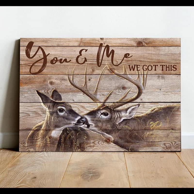 You And Me Deer Hunting LT Unframed / Wrapped Canvas Wall Decor Poster