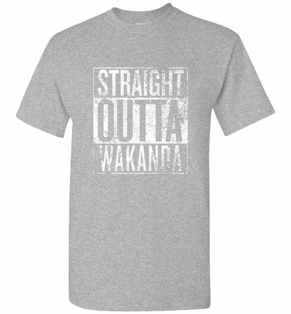 Inktee Store - Black Panther - Straight Outta Wakanda Men'S T-Shirt Image