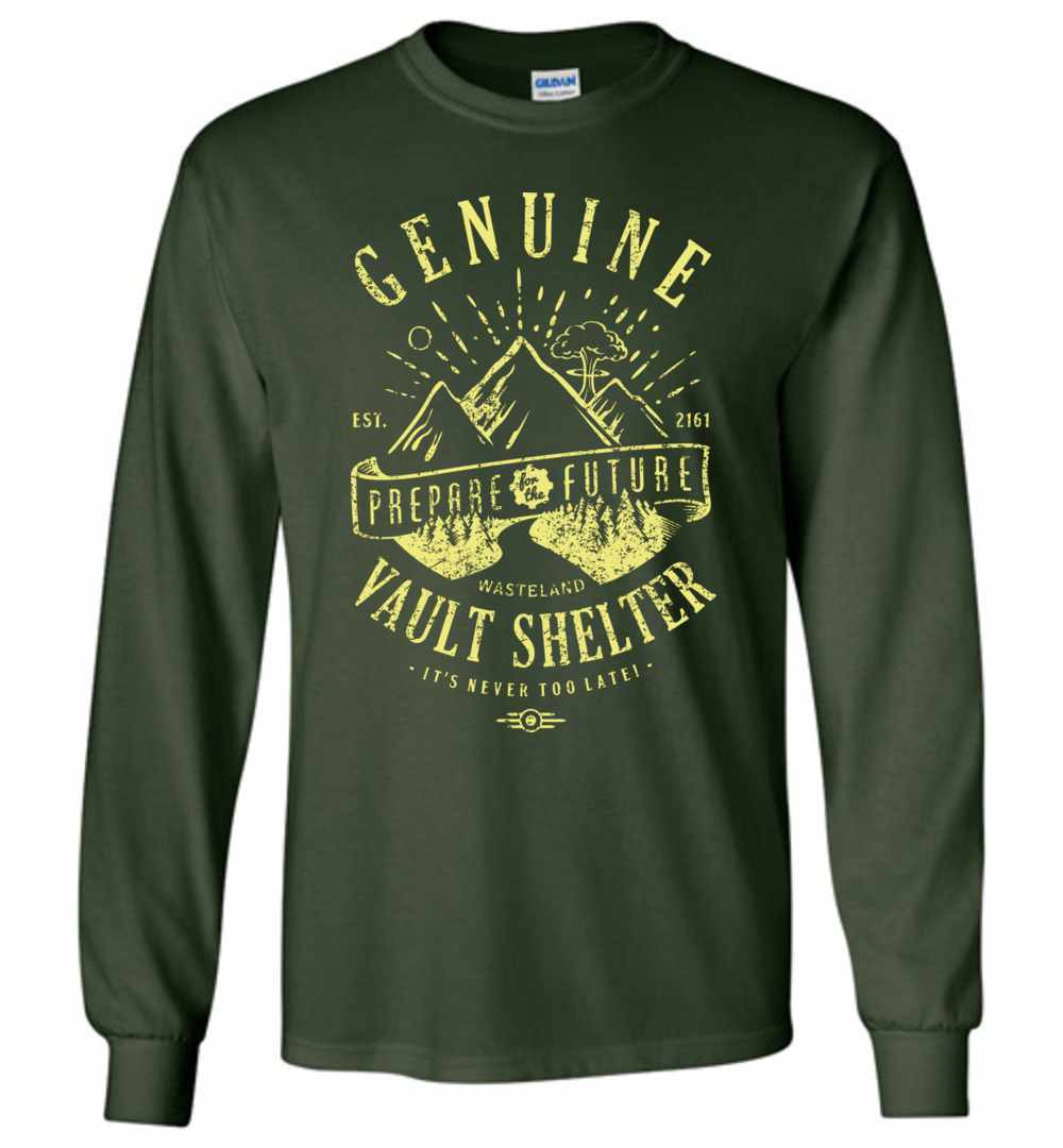Inktee Store - Genuine Vault Shelter - Wasteland Est. 2161 Prepare For The Future Fallout Long Sleeve T-Shirt Image