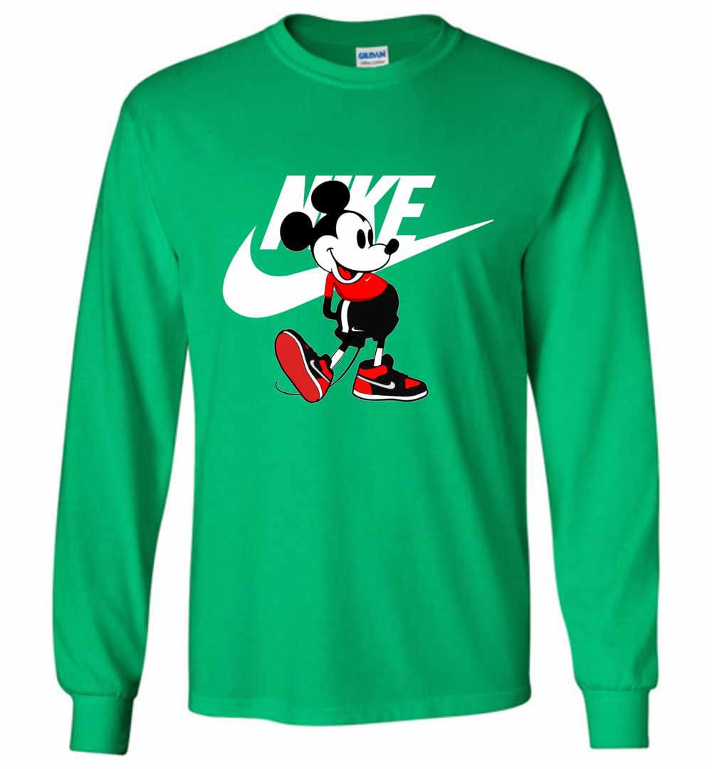 Inktee Store - Mickey Mouse Nike Long Sleeve T-Shirt Image