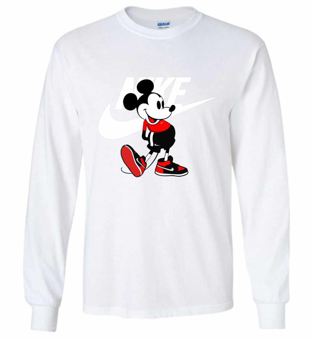 Inktee Store - Mickey Mouse Nike Long Sleeve T-Shirt Image