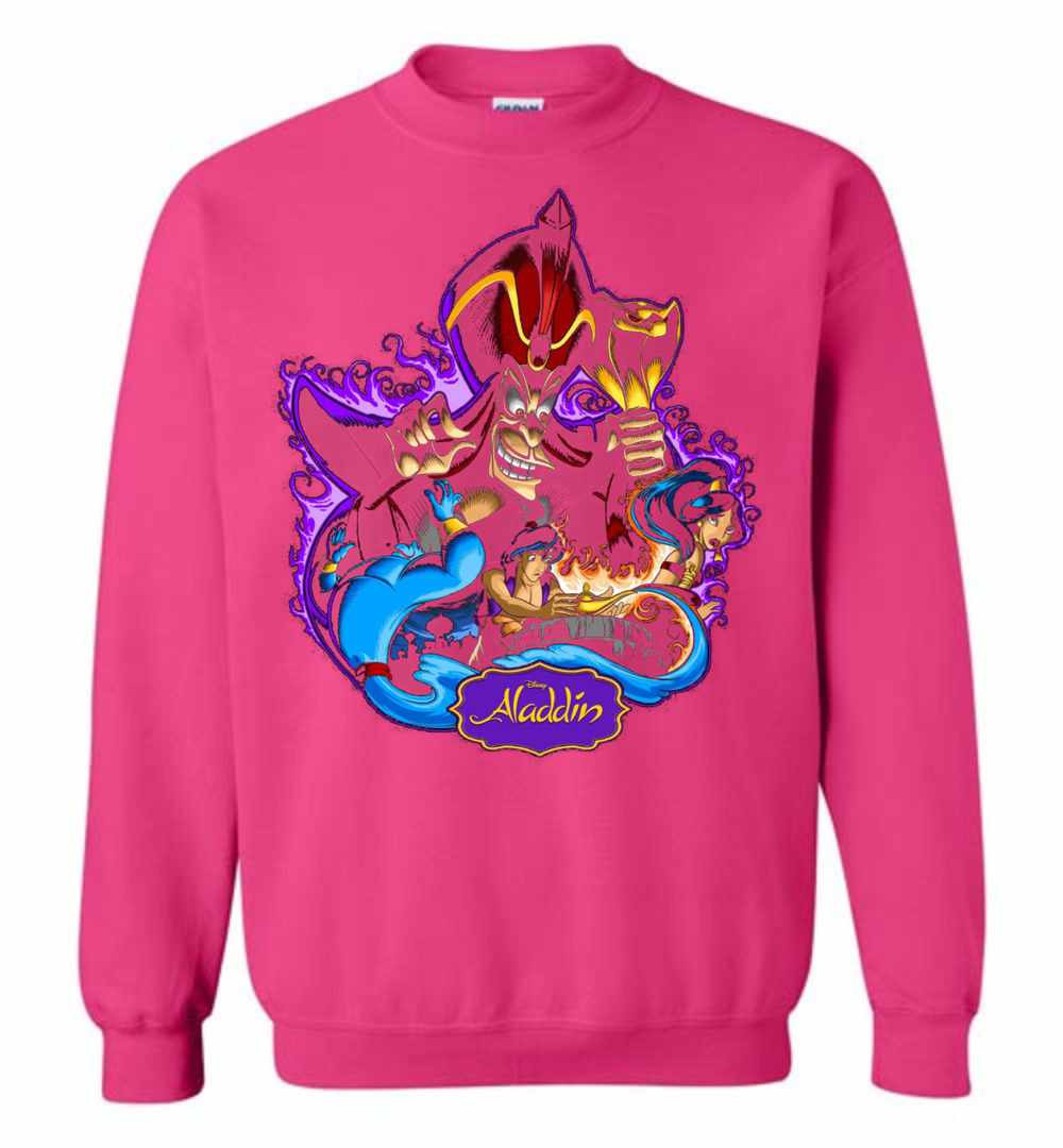 Inktee Store - Disney Aladdin Jafar Genie Jasmine Art Graphic Sweatshirt Image