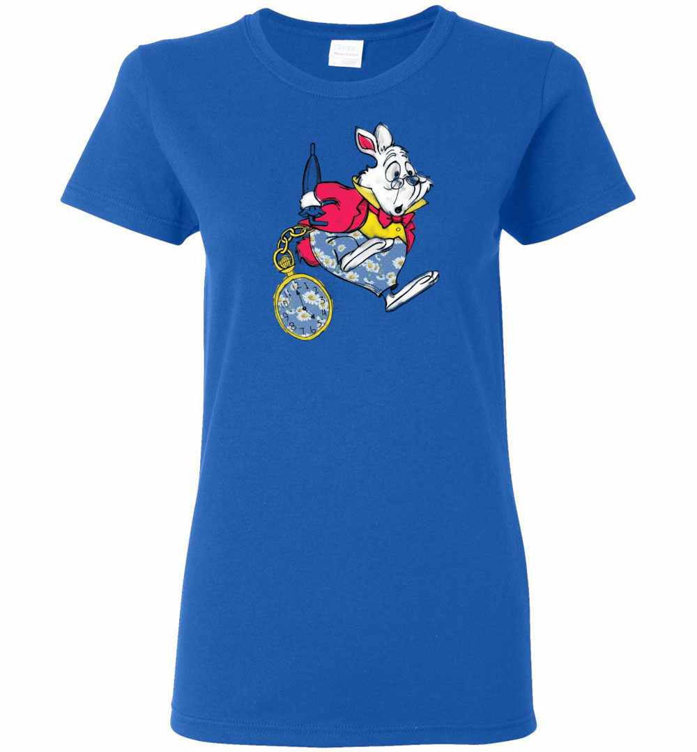 Inktee Store - Disney Alice In Wonderland Late White Rabbit Women'S T-Shirt Image