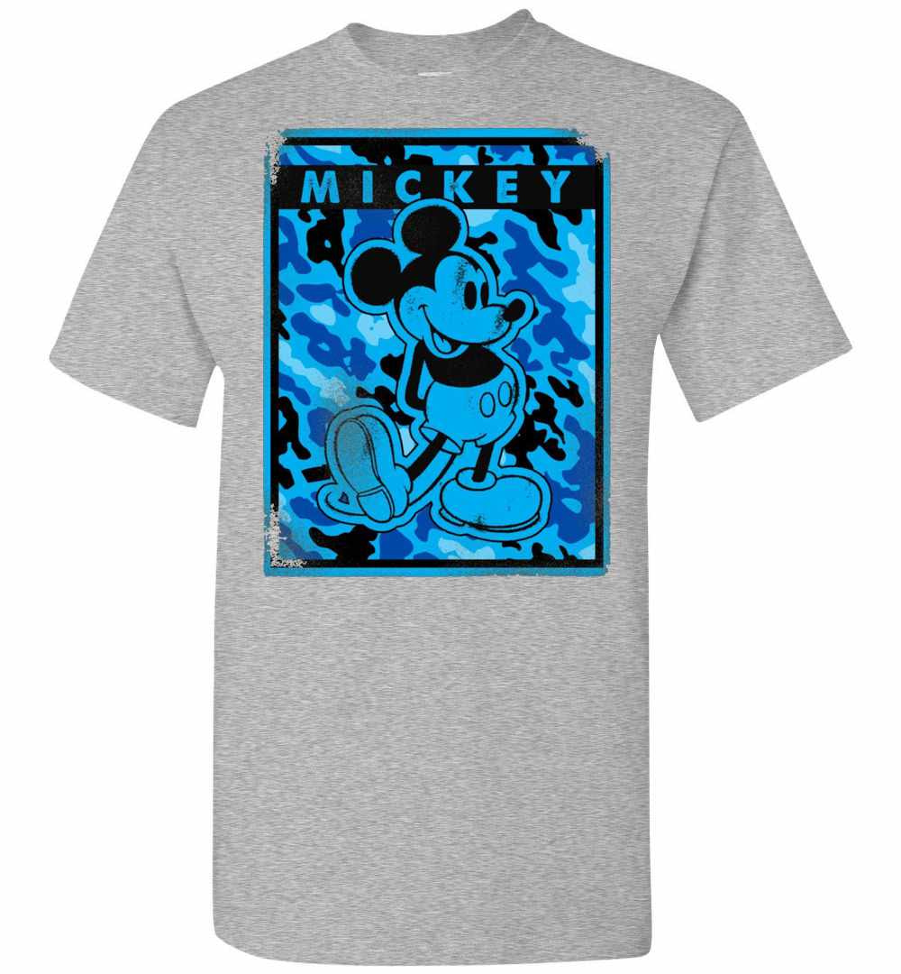 Inktee Store - Disney Blue Camo Mickey Mouse Nation Men'S T-Shirt Image