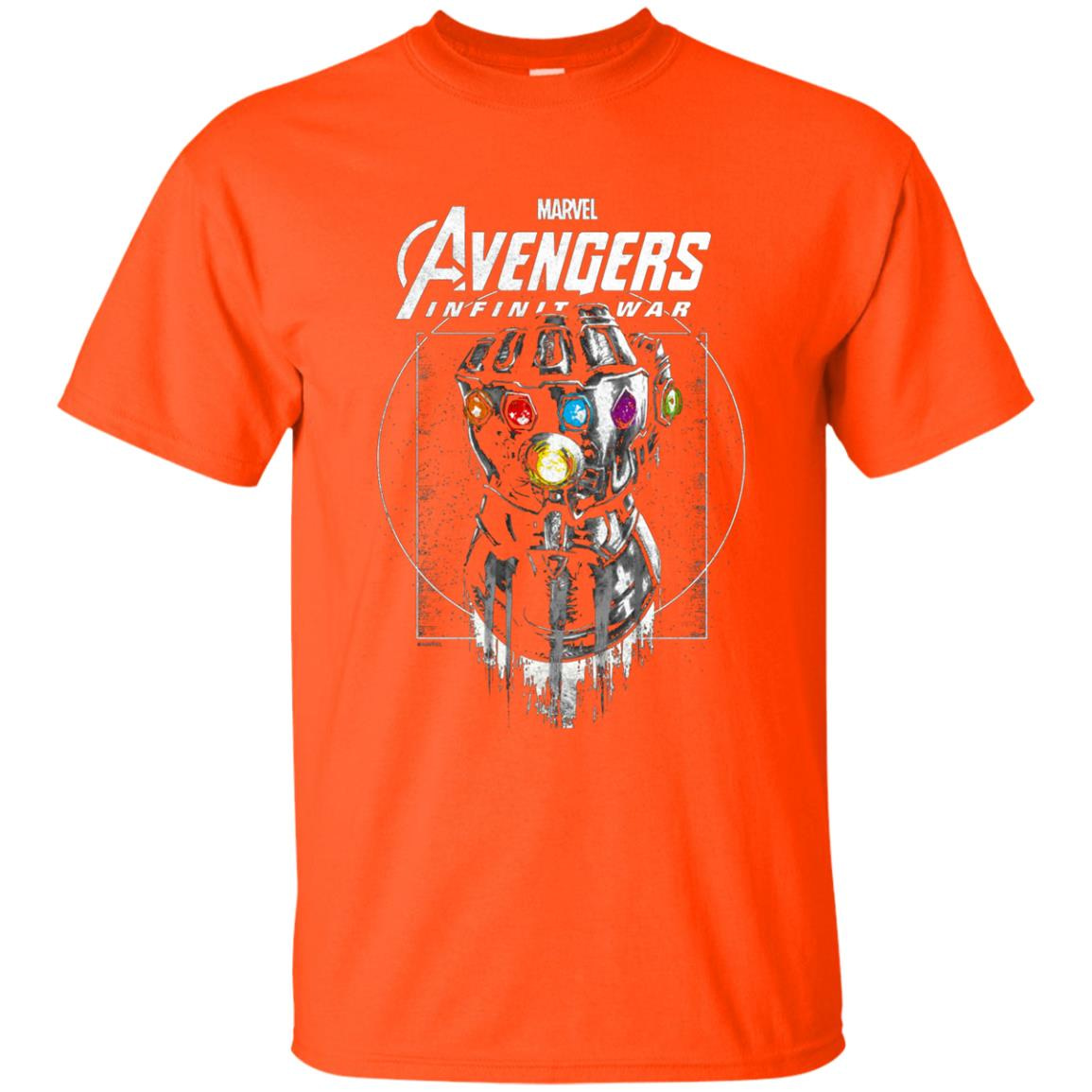 Inktee Store - Marvel Infinity War Geo Gauntlet Drawing Men’s T-Shirt Image