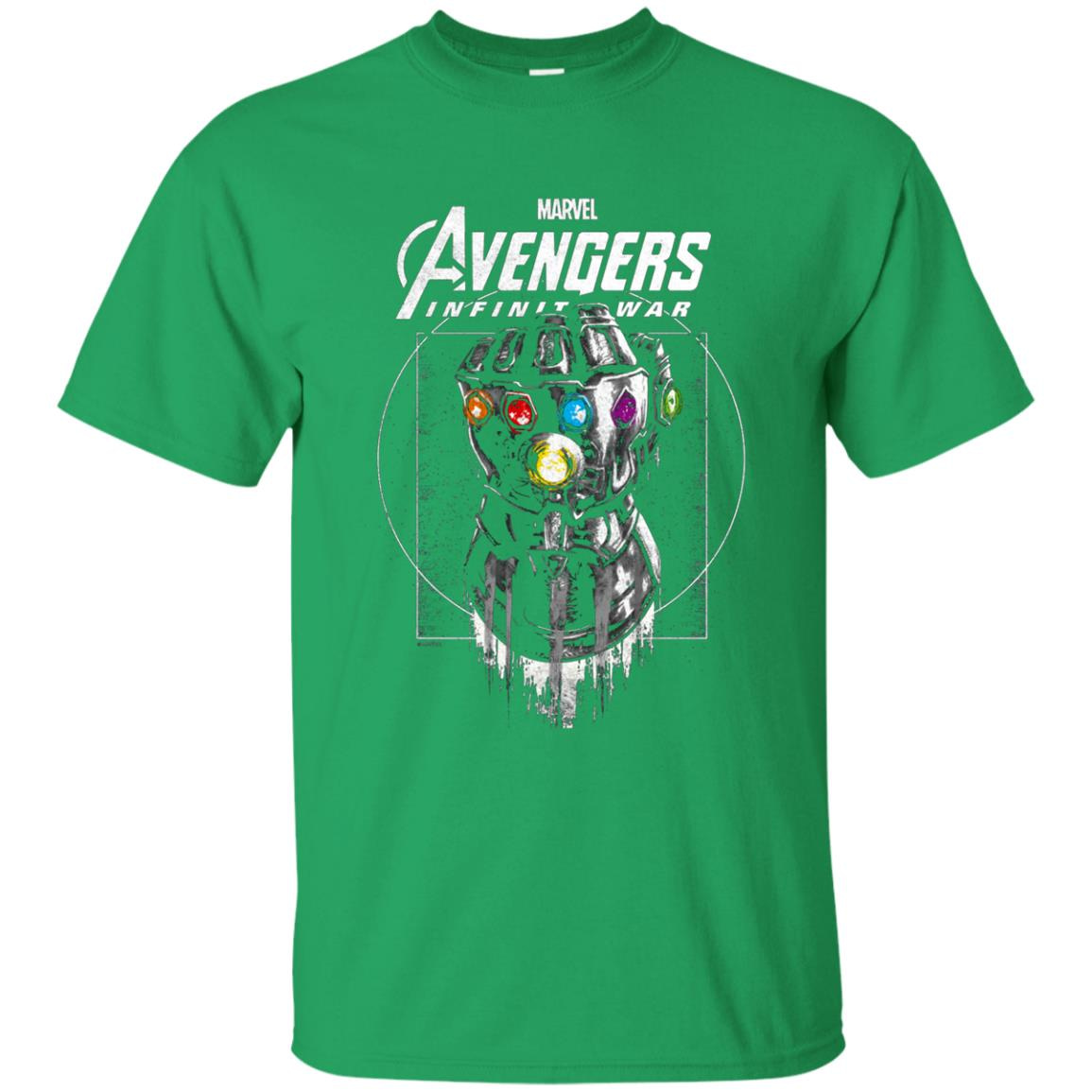 Inktee Store - Marvel Infinity War Geo Gauntlet Drawing Men’s T-Shirt Image