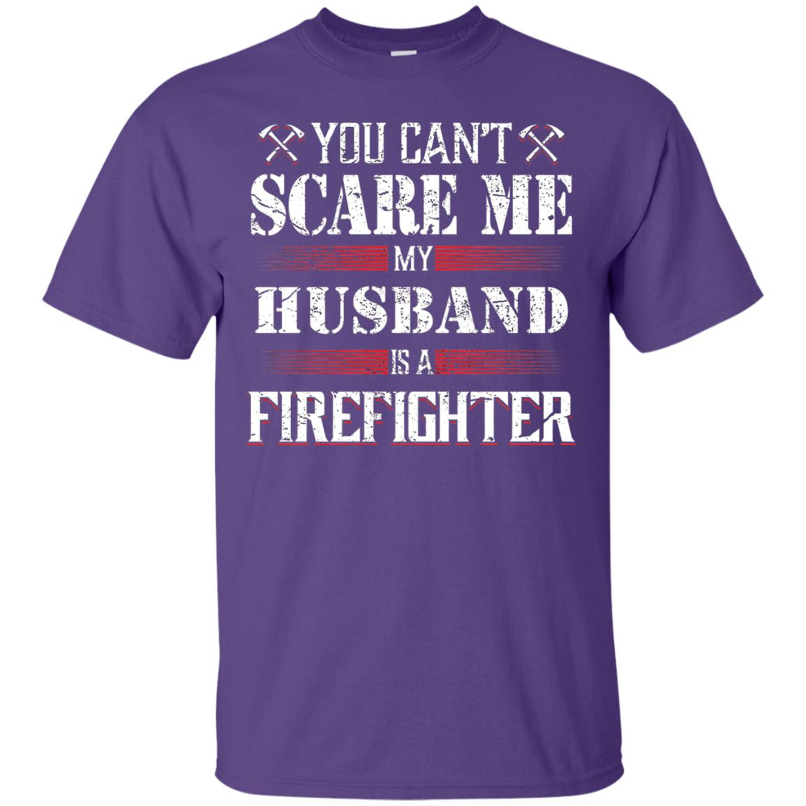 Inktee Store - You Can'T Scare Me My Husband Is A Firefighter Men’s T-Shirt Image