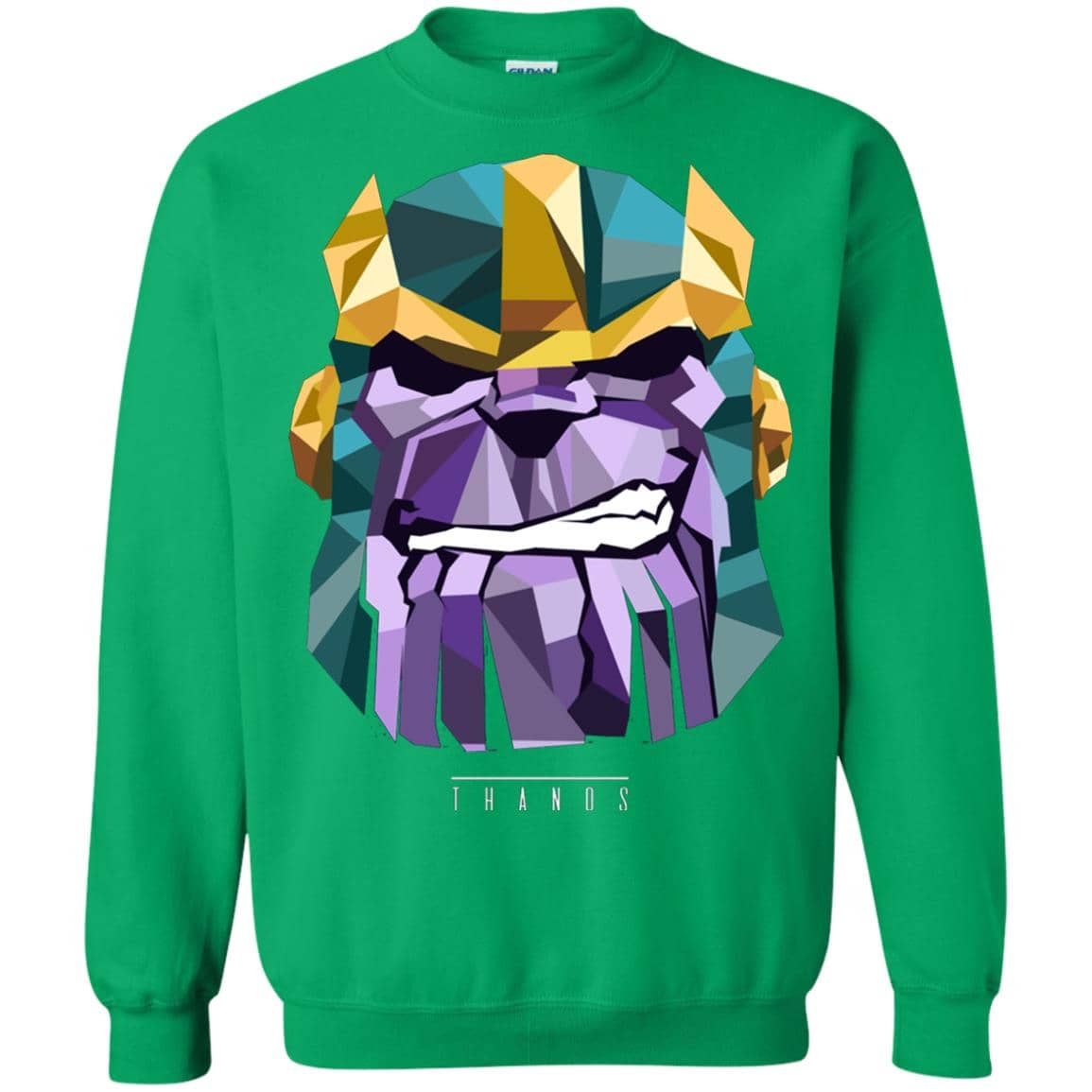 Inktee Store - Marvel Thanos Low Poly Geometric Art Head Sweatshirt Image
