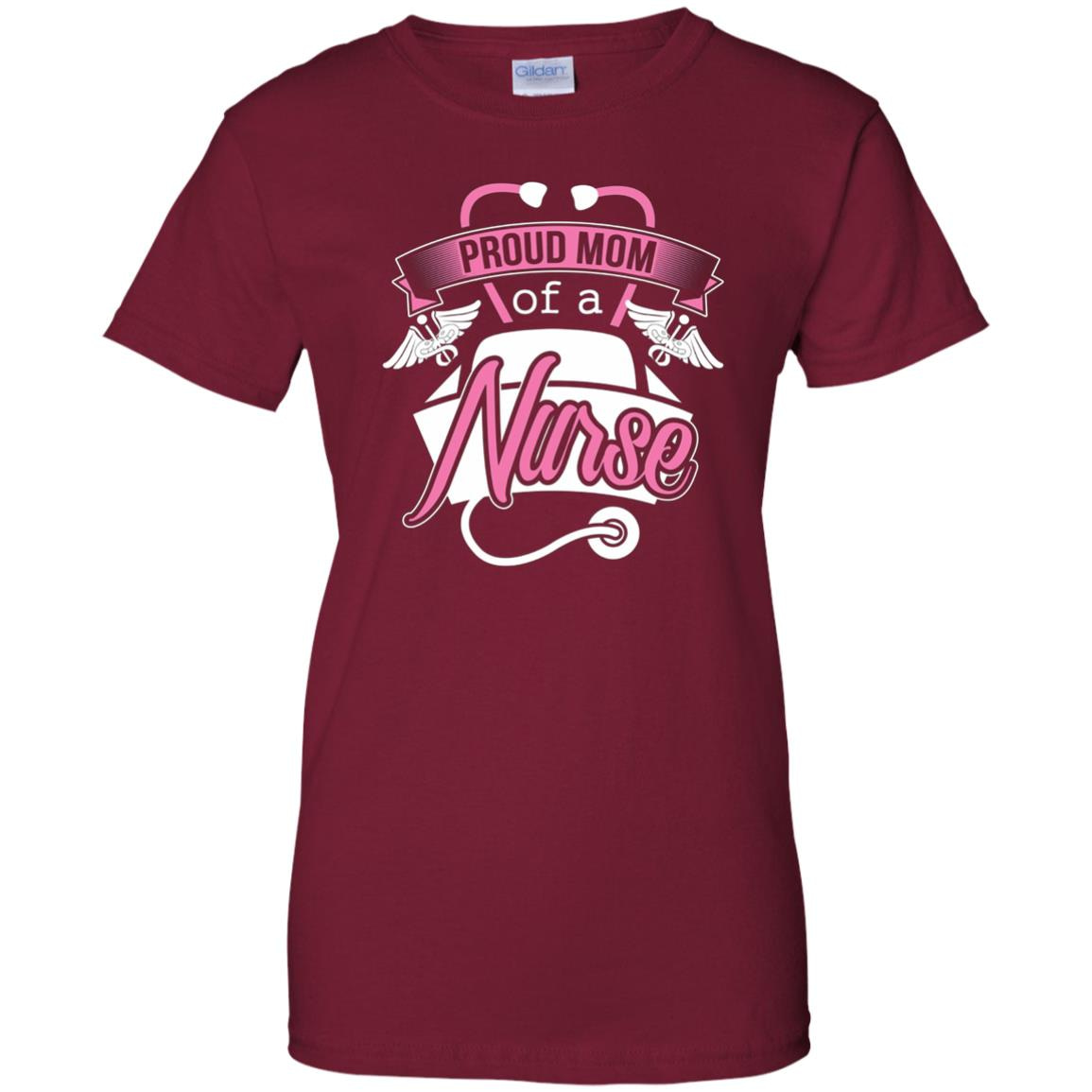 Inktee Store - Mens Proud Mom Of A Nurse T Shirt Mothers Day Gifts Nurse Nursing Women’s T-Shirt Image