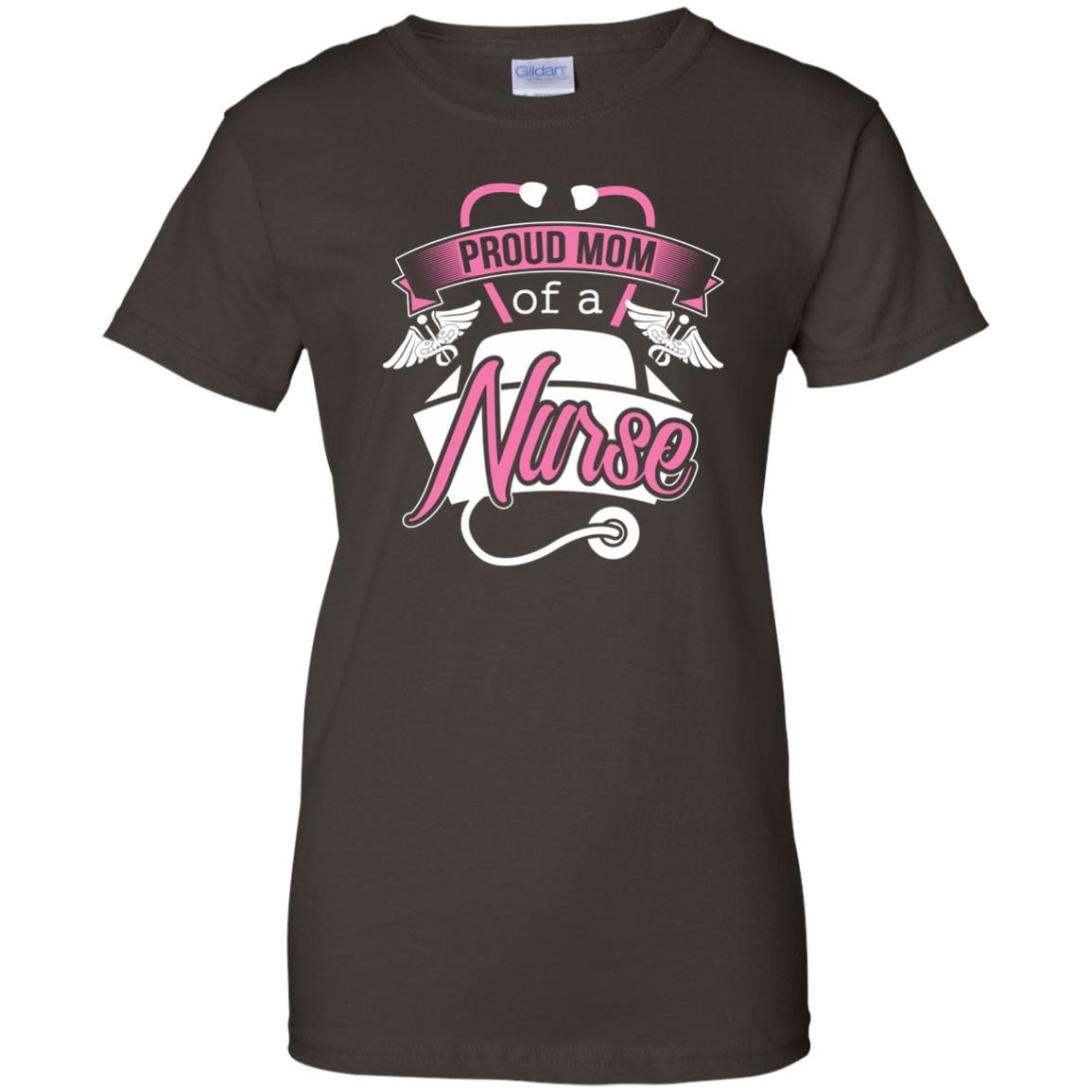 Inktee Store - Mens Proud Mom Of A Nurse T Shirt Mothers Day Gifts Nurse Nursing Women’s T-Shirt Image