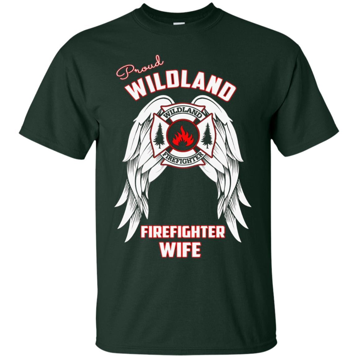 Inktee Store - Wildland Firefighter Wife Wings Thin Red Line Men’s T-Shirt Image