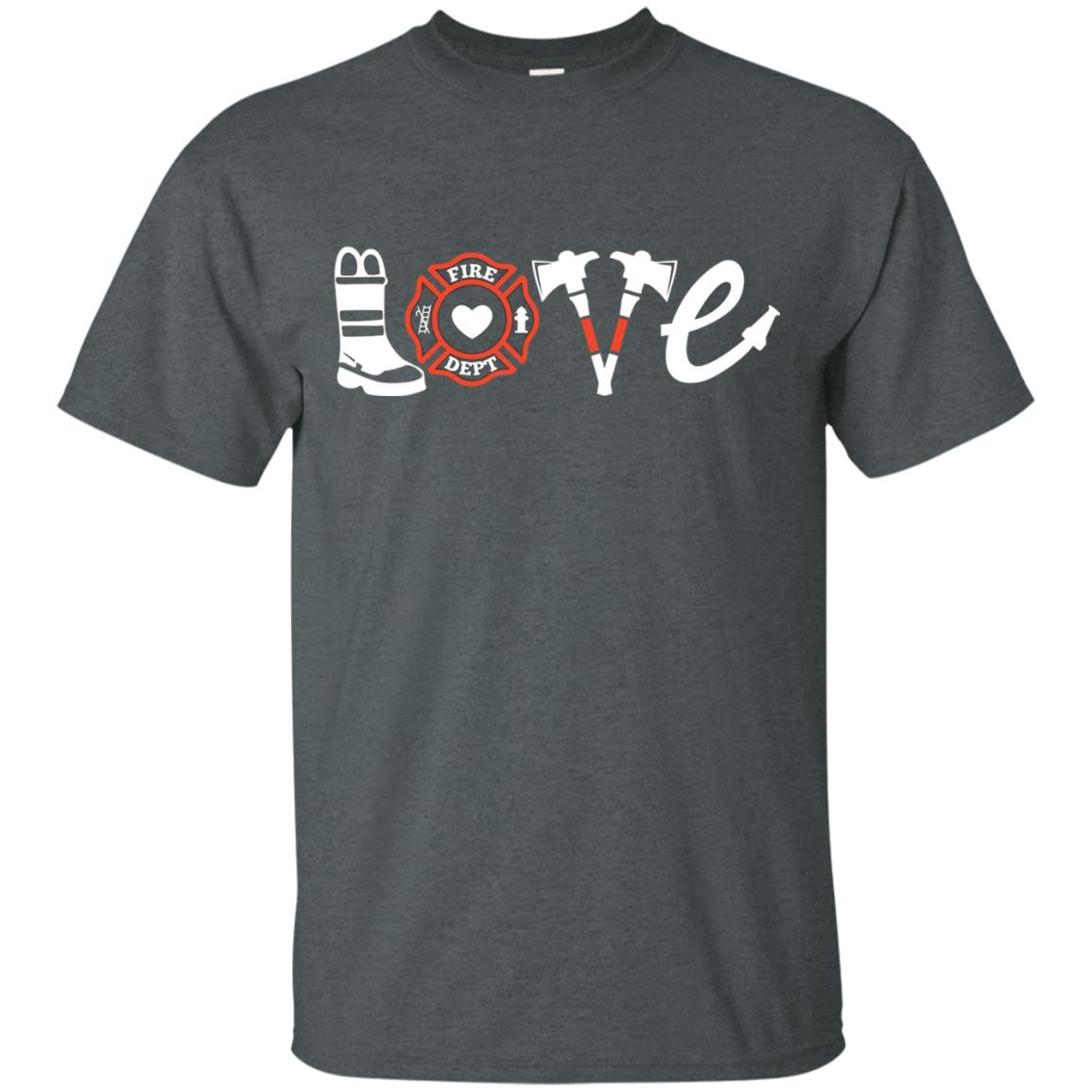 Inktee Store - Love Firefighter Tee Firefighter Gift Men’s T-Shirt Image