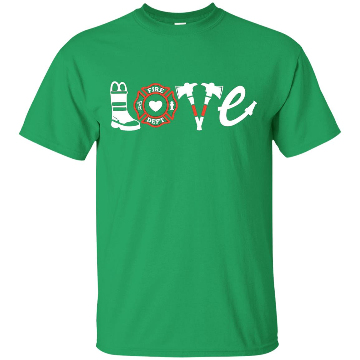 Inktee Store - Love Firefighter Tee Firefighter Gift Men’s T-Shirt Image