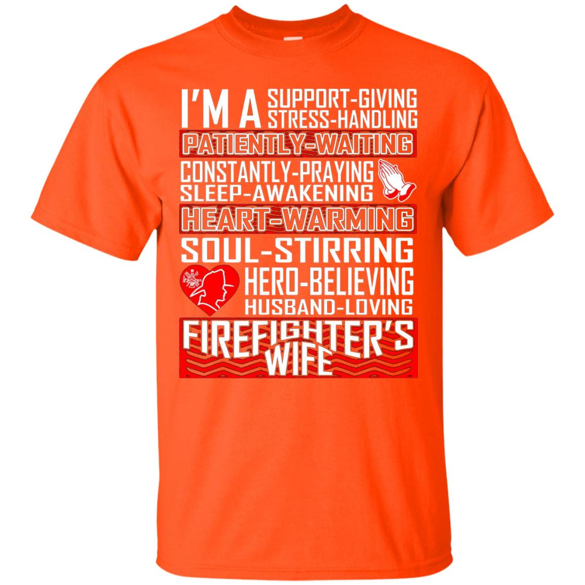 Inktee Store - I Am Support Giving Husband Loving Firefighter Wife Men’s T-Shirt Image