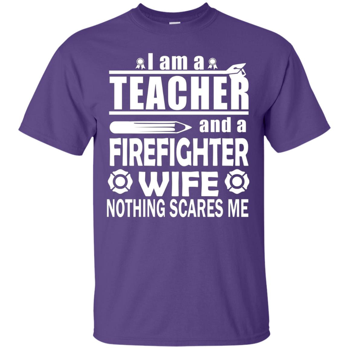 Inktee Store - I Am A Teacher And A Firefighter Wife Men’s T-Shirt Image