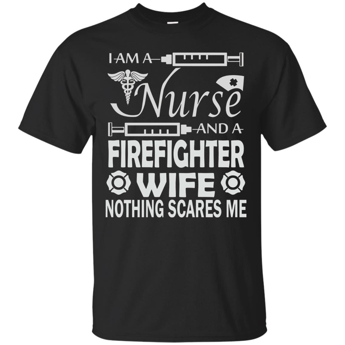 Inktee Store - I Am A Nurse And A Firefighter Wife Men’s T-Shirt Image