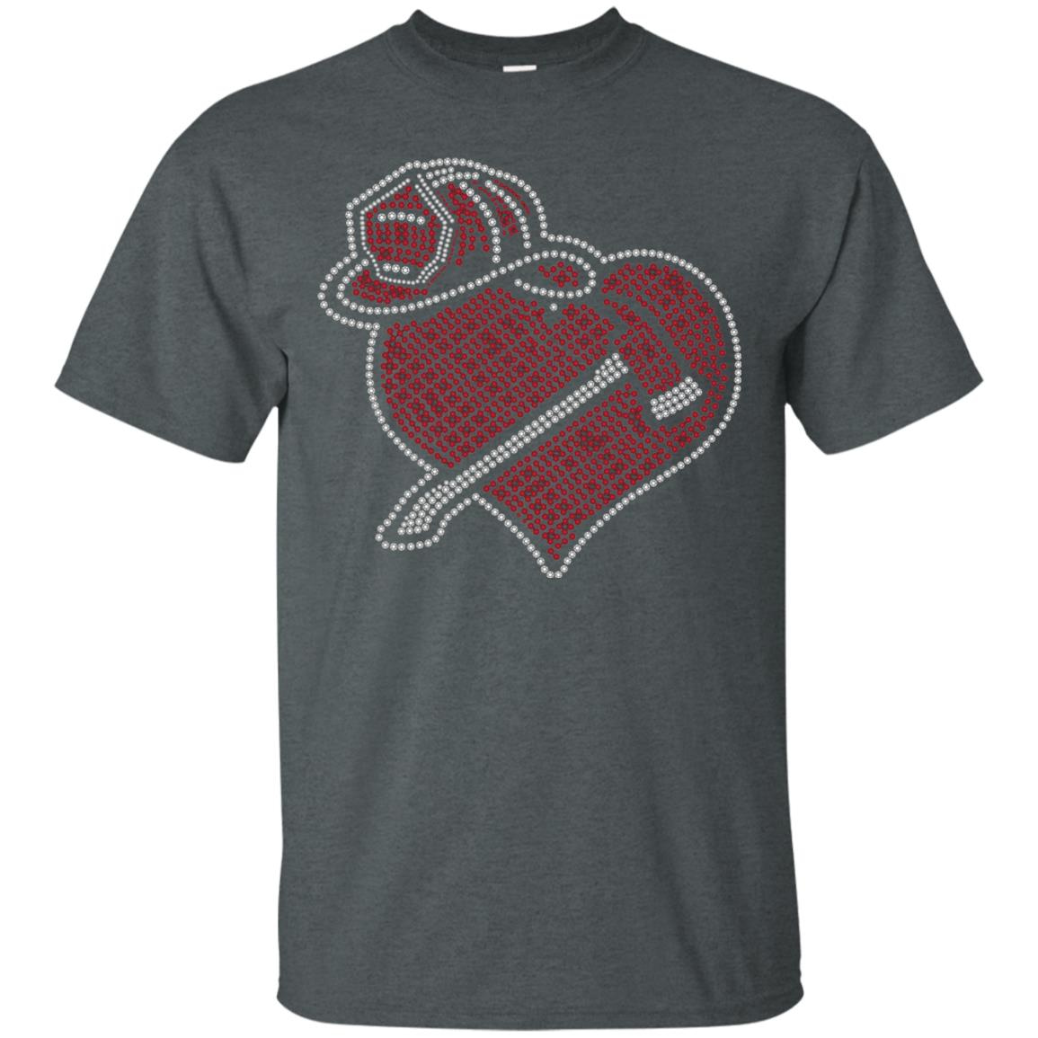 Inktee Store - Firefighters Wife Heart And Hat Firefighter Men’s T-Shirt Image