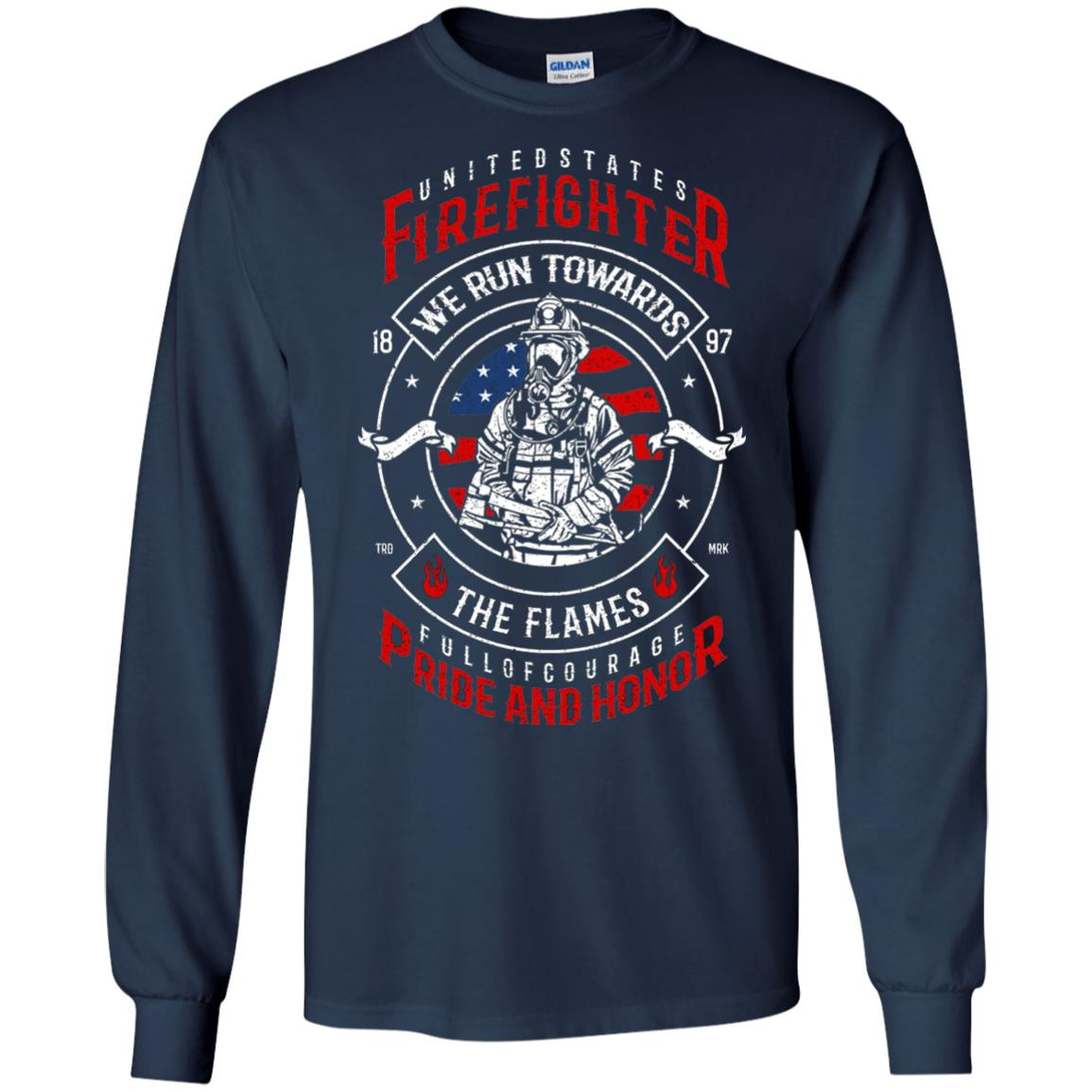 Inktee Store - Vintage Fireman Gift Outfits Long Sleeve T-Shirt Image