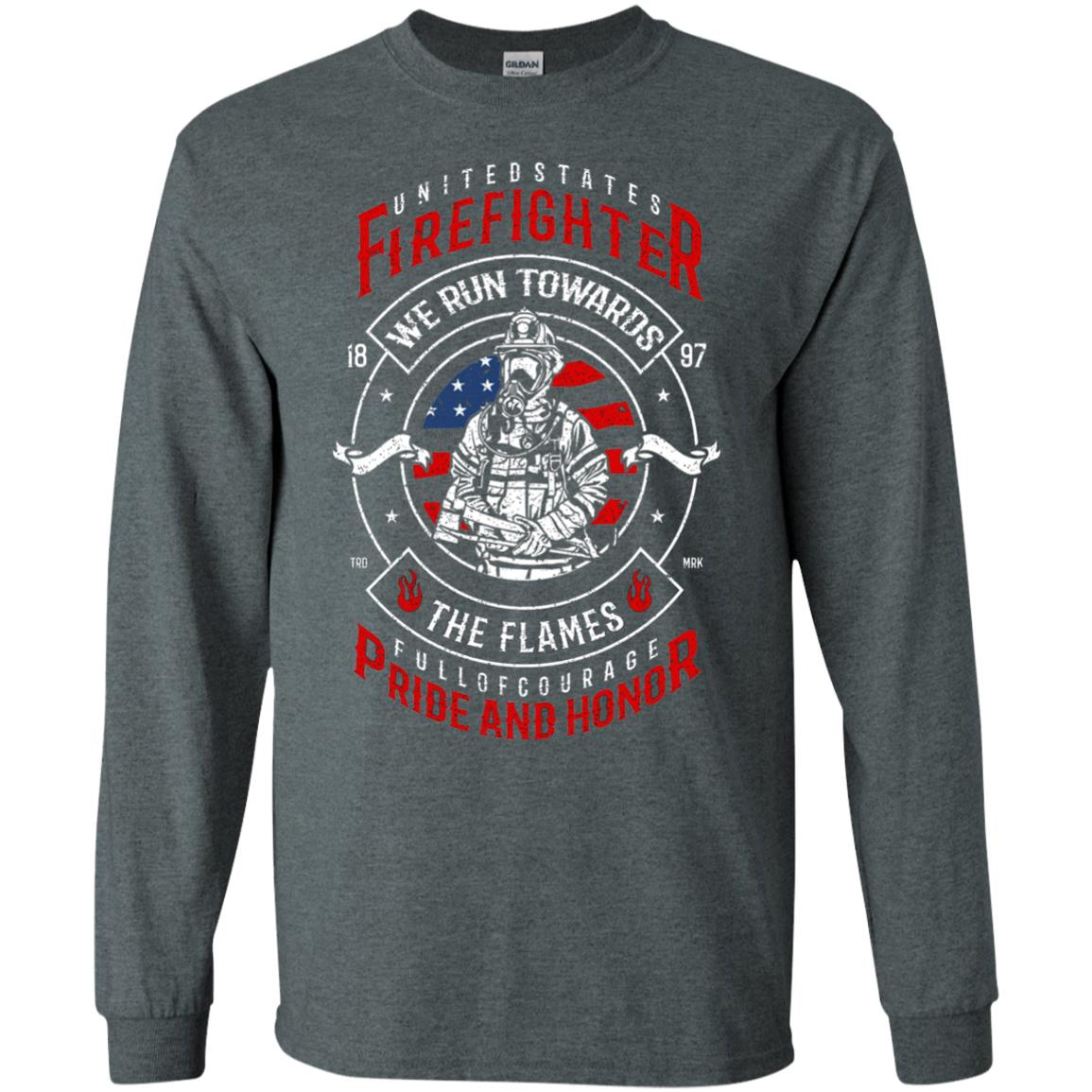 Inktee Store - Vintage Fireman Gift Outfits Long Sleeve T-Shirt Image