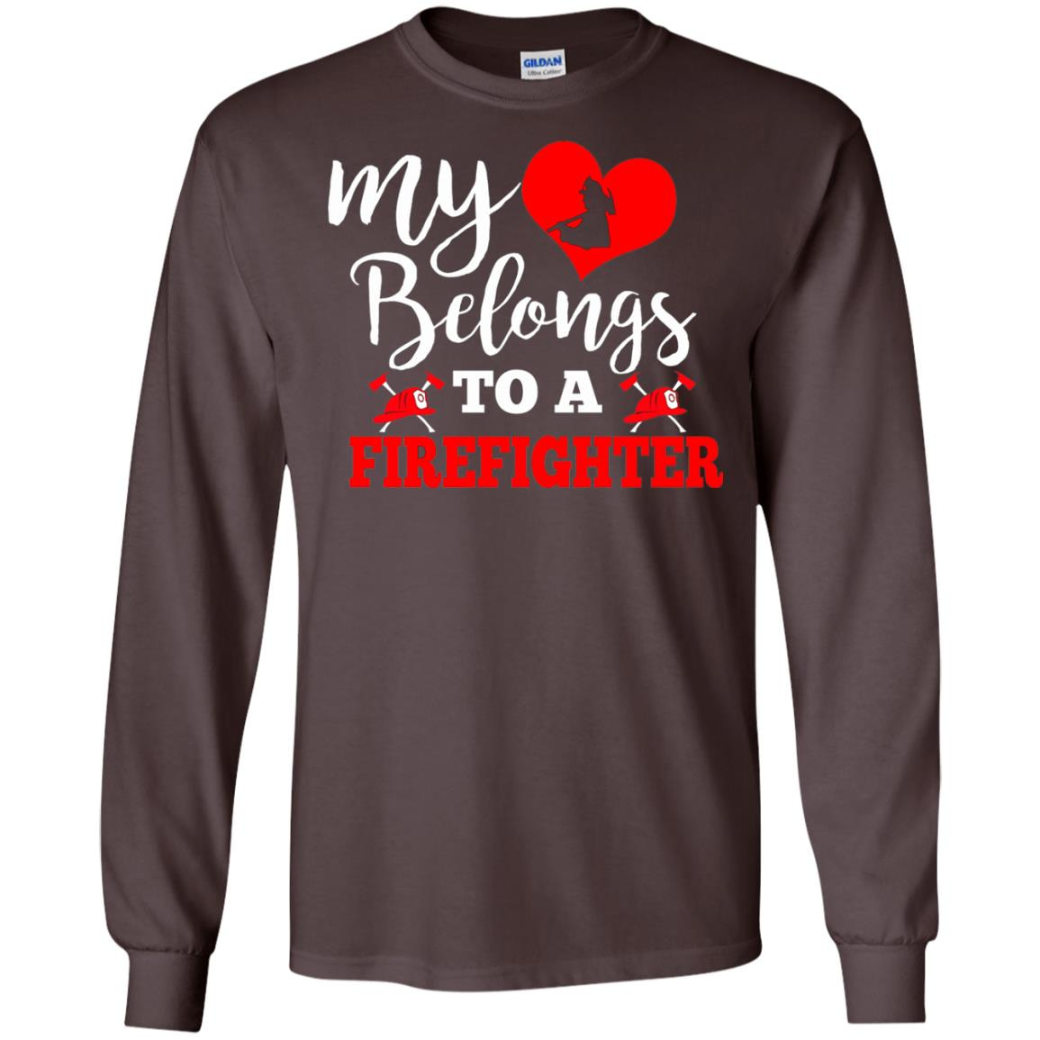 Inktee Store - Meaning Costume From Firefighter Husband For Wife Long Sleeve T-Shirt Image