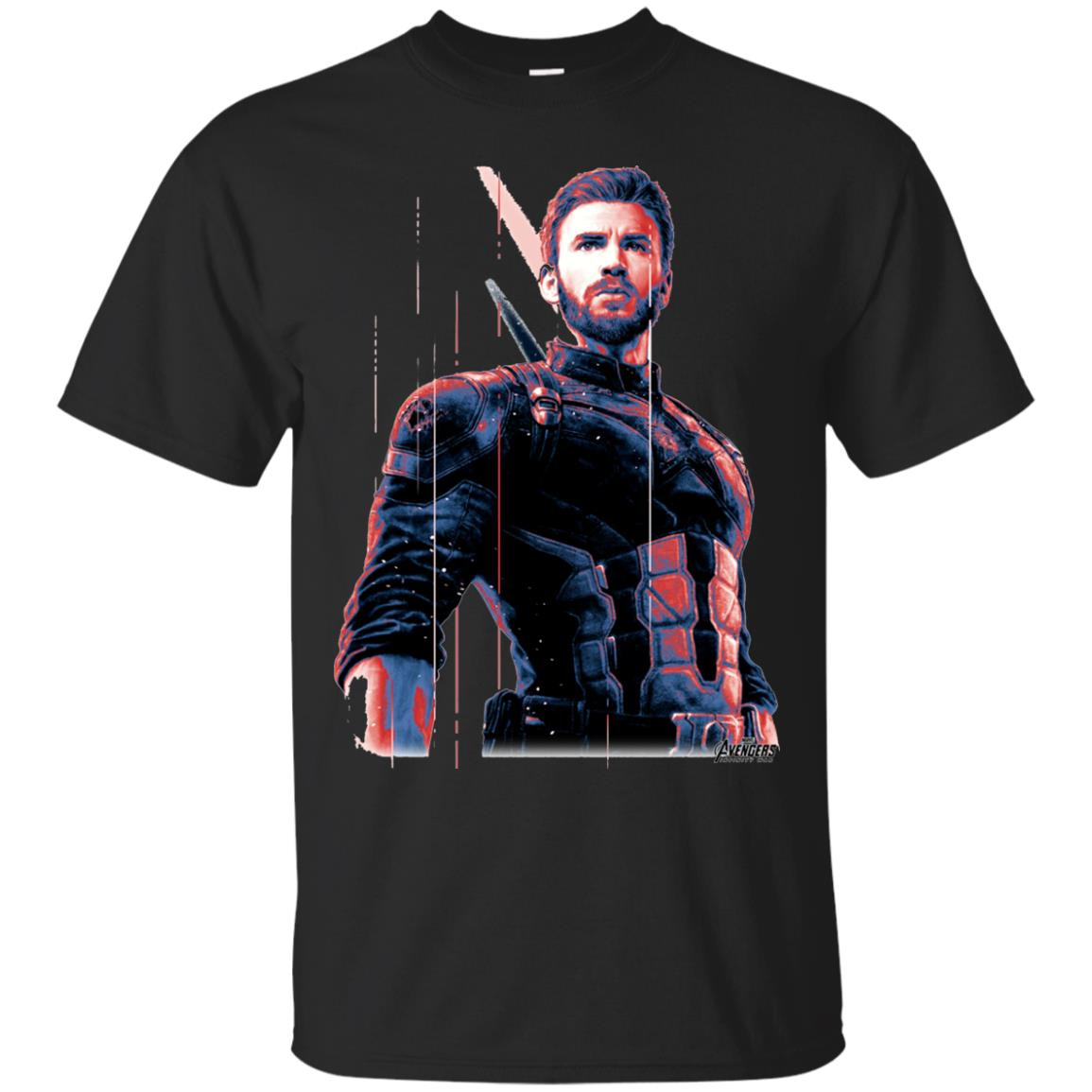Inktee Store - Marvel Infinity War Captain America Pose Men’s T-Shirt Image