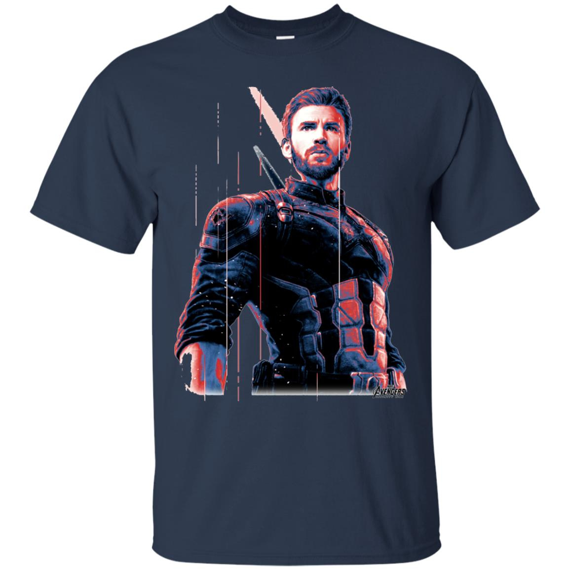 Inktee Store - Marvel Infinity War Captain America Pose Men’s T-Shirt Image
