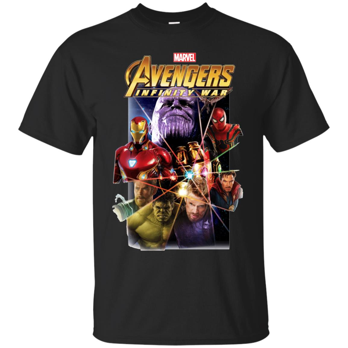 Inktee Store - Marvel Avengers Infinity War Gauntlet Prism Men’s T-Shirt Image