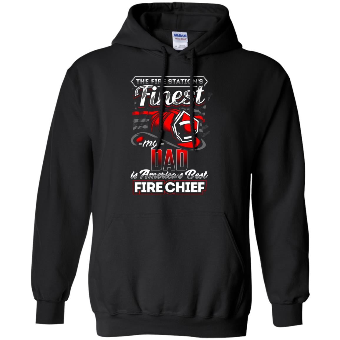 Inktee Store - My Dad Is Americas Best Fire Chief Firefighter Hoodies Image