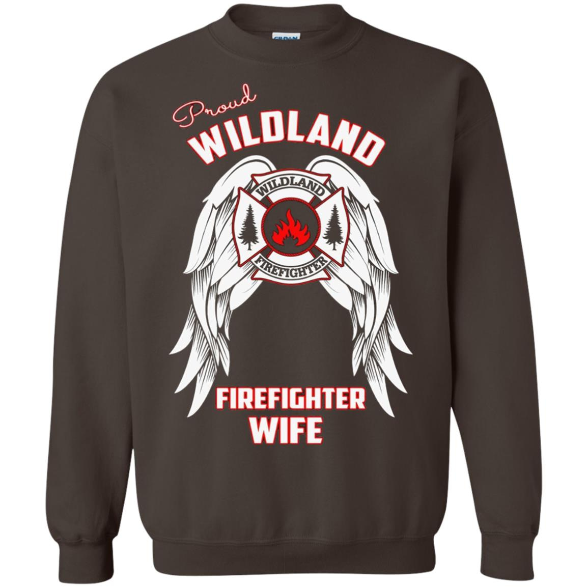 Inktee Store - Wildland Firefighter Wife Wings Thin Red Line Sweatshirt Image
