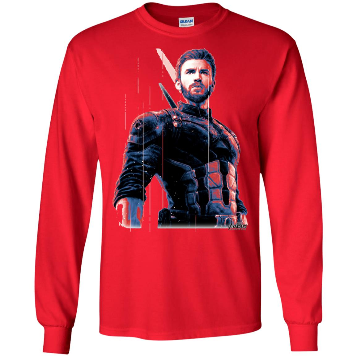 Inktee Store - Marvel Infinity War Captain America Pose Long Sleeve T-Shirt Image