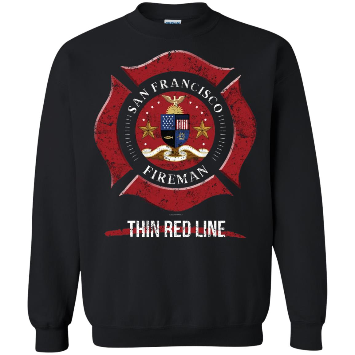 Inktee Store - San Francisco California San Francisco Firefighter Sweatshirt Image