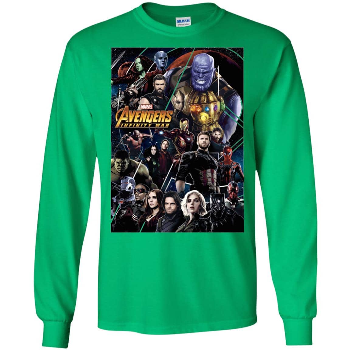 Inktee Store - Marvel Avengers Infinity War Group Poster Long Sleeve T-Shirt Image