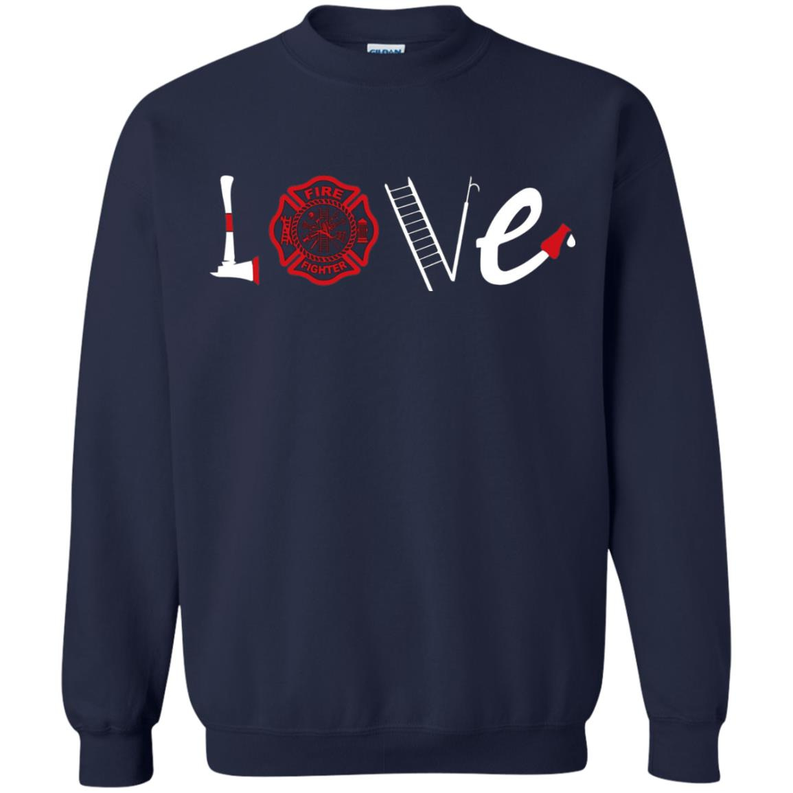 Inktee Store - Love Firefighters Support Firemen Sweatshirt Image