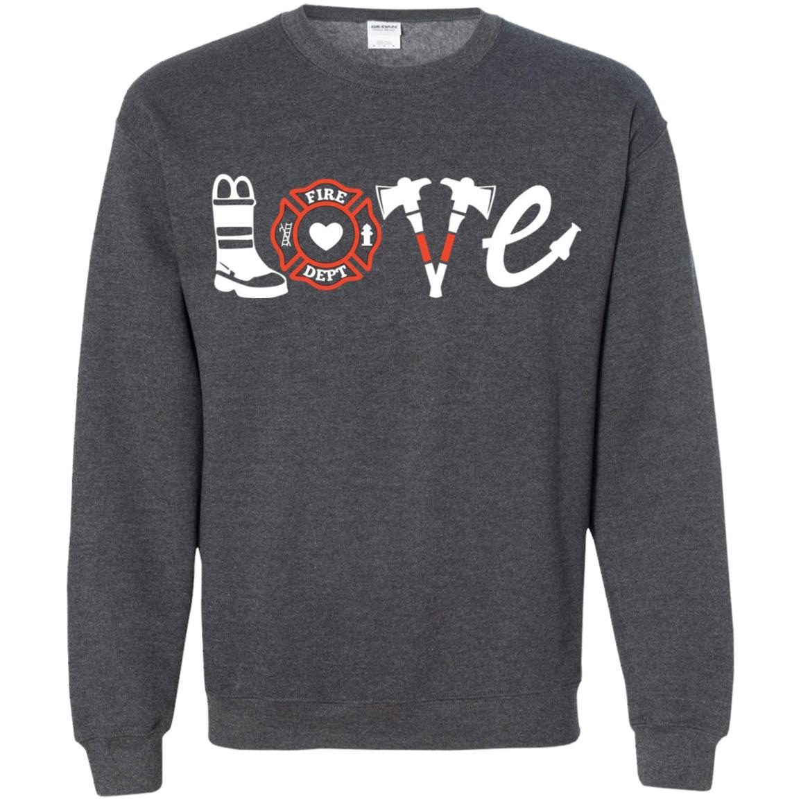 Inktee Store - Love Firefighter Tee Firefighter Gift Sweatshirt Image