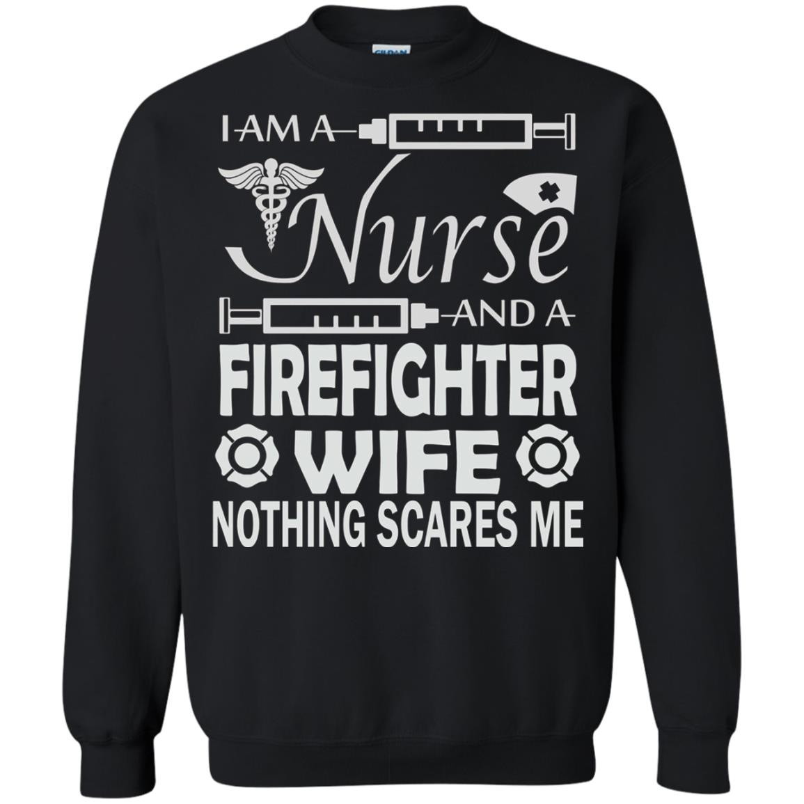 Inktee Store - I Am A Nurse And A Firefighter Wife Sweatshirt Image
