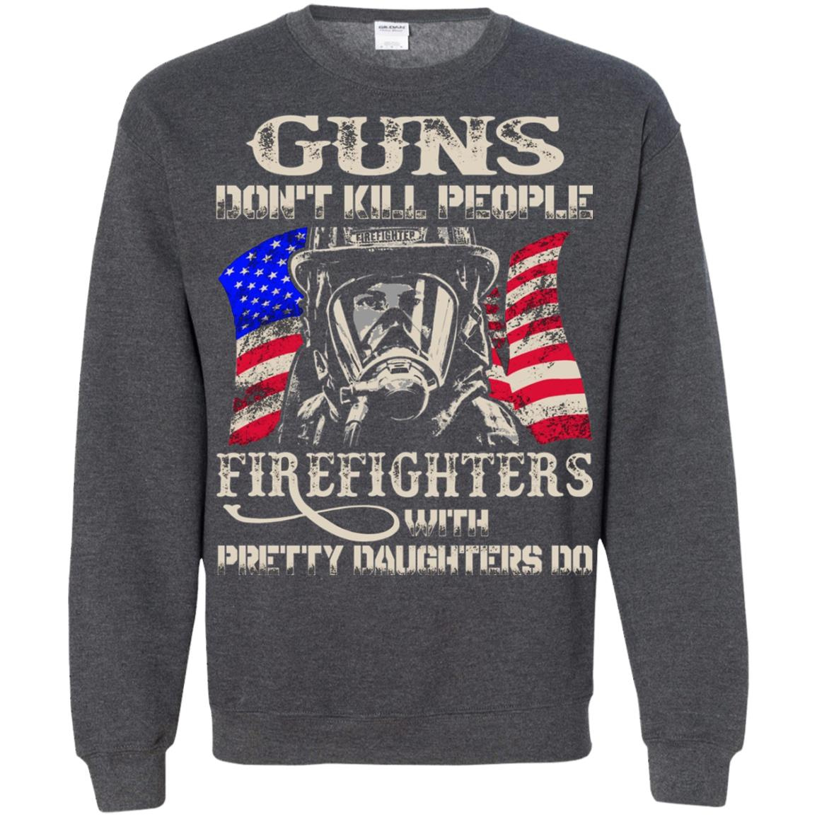 Inktee Store - Guns Dont Kill People Firefighter Does Sweatshirt Image
