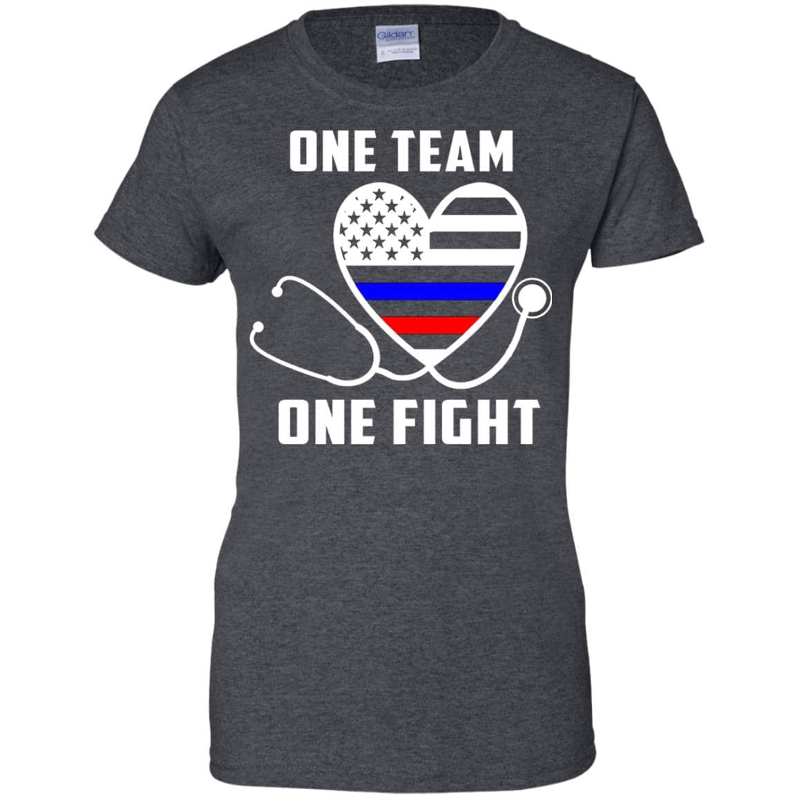 Inktee Store - One Team One Fight - Nurse Support Police Firefighter Women’s T-Shirt Image