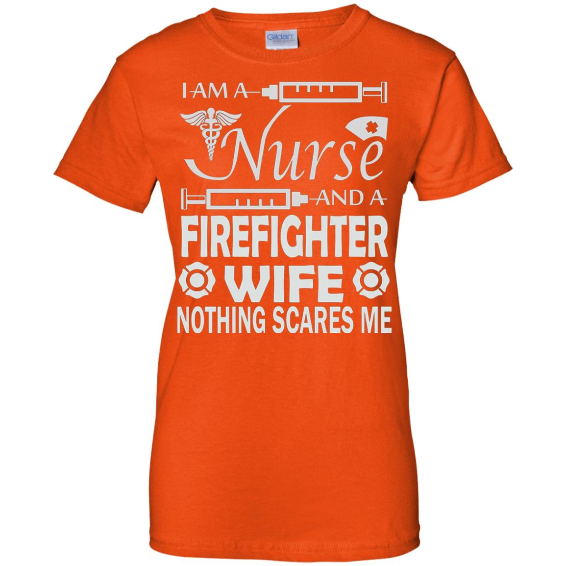 Inktee Store - I Am A Nurse And A Firefighter Wife Women’s T-Shirt Image