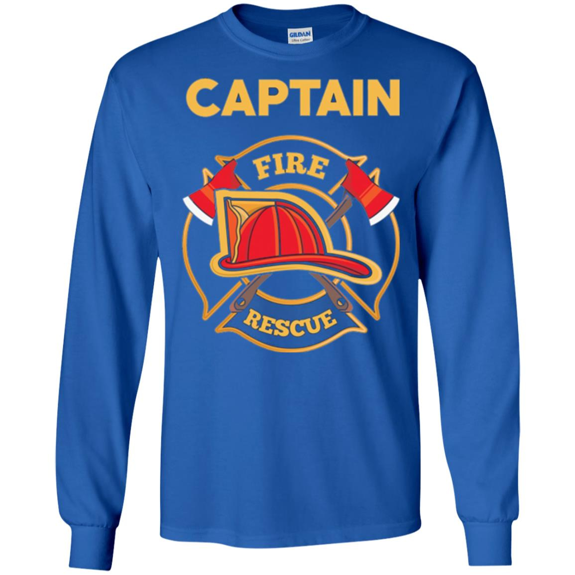 Inktee Store - Fire Rescue Captain Department Firefighters Firemen Long Sleeve T-Shirt Image