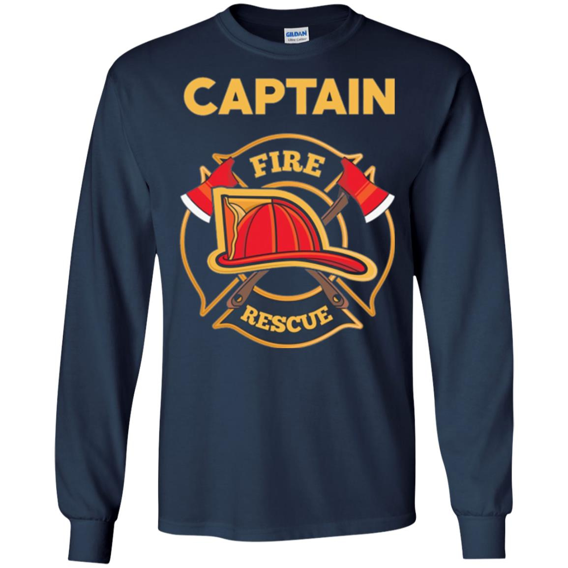 Inktee Store - Fire Rescue Captain Department Firefighters Firemen Long Sleeve T-Shirt Image