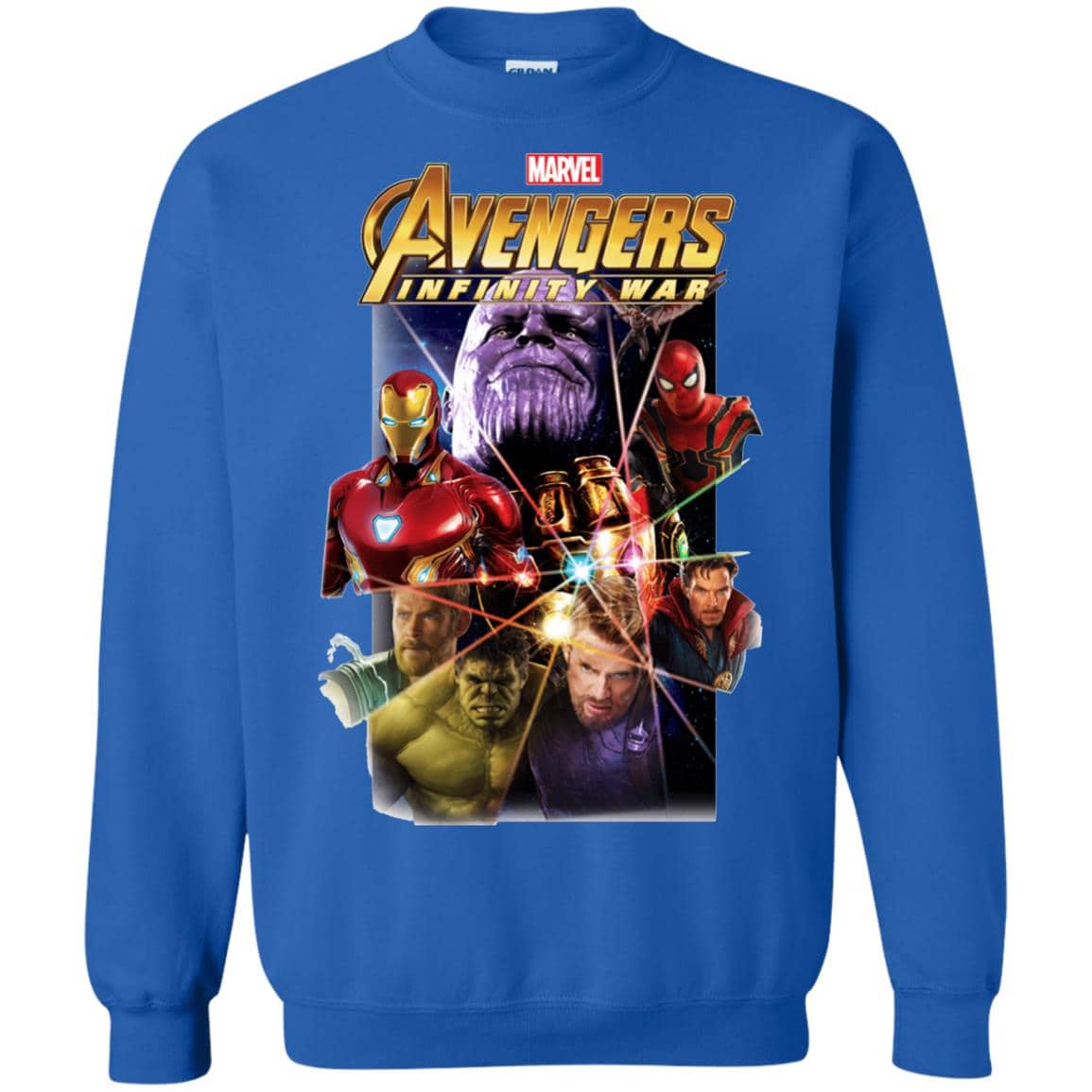 Inktee Store - Marvel Avengers Infinity War Gauntlet Prism Sweatshirt Image