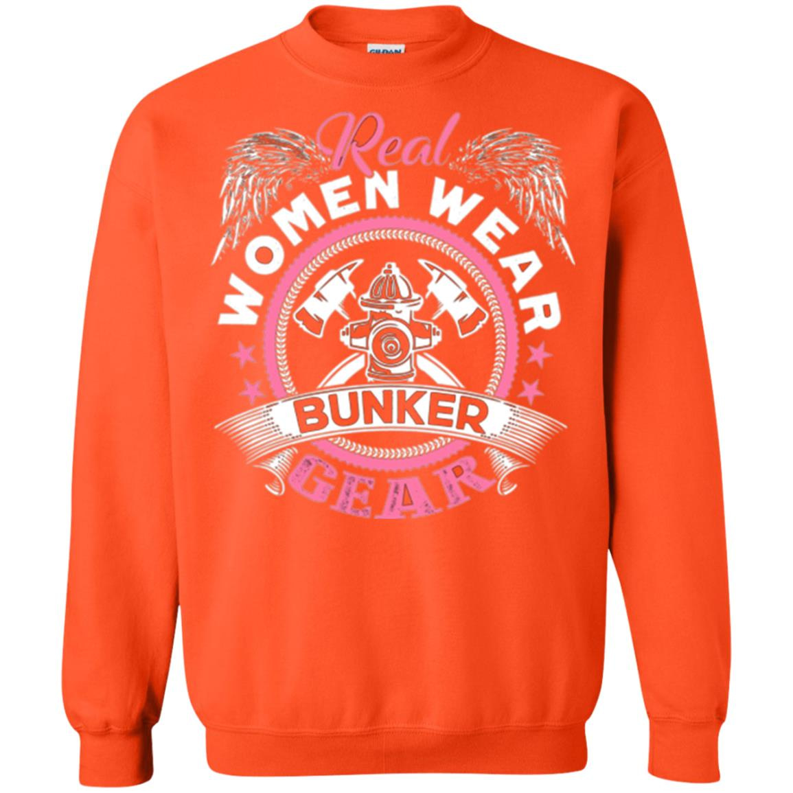 Inktee Store - Firefighter Women Wear Bunker Gear Sweatshirt Image