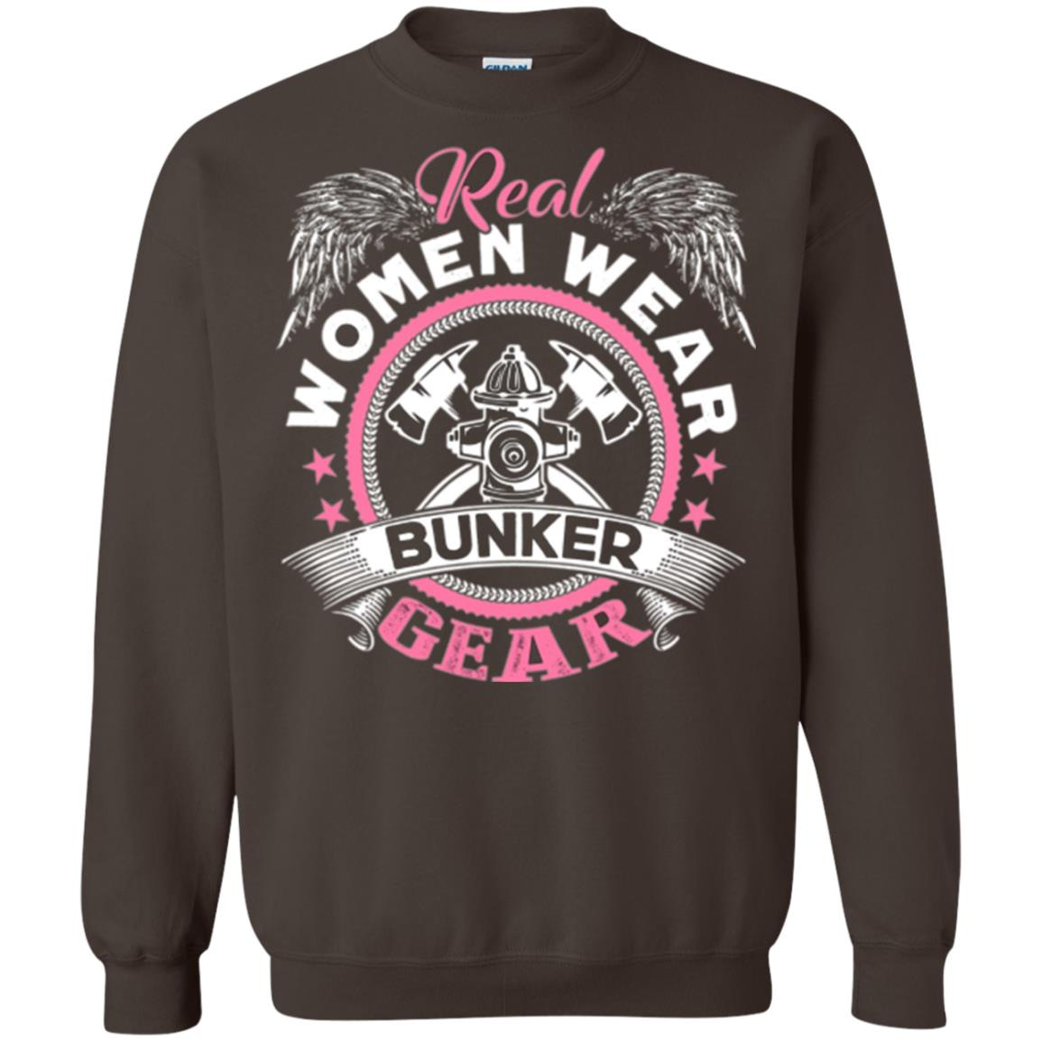 Inktee Store - Firefighter Women Wear Bunker Gear Sweatshirt Image