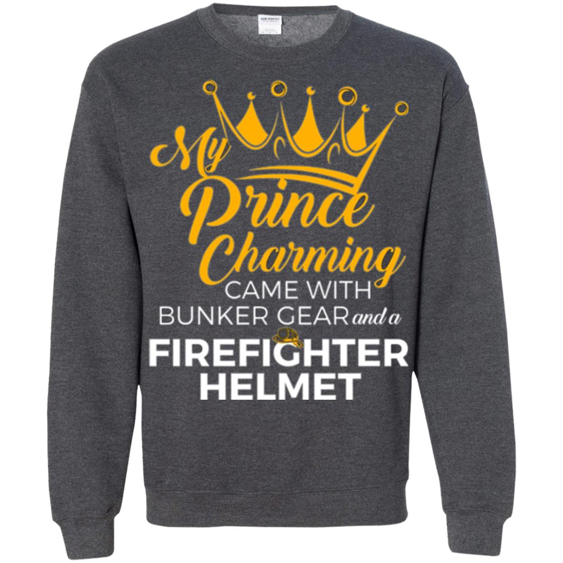 Inktee Store - Firefighter Wife Firefighters Girlfriend -- My Prince Sweatshirt Image