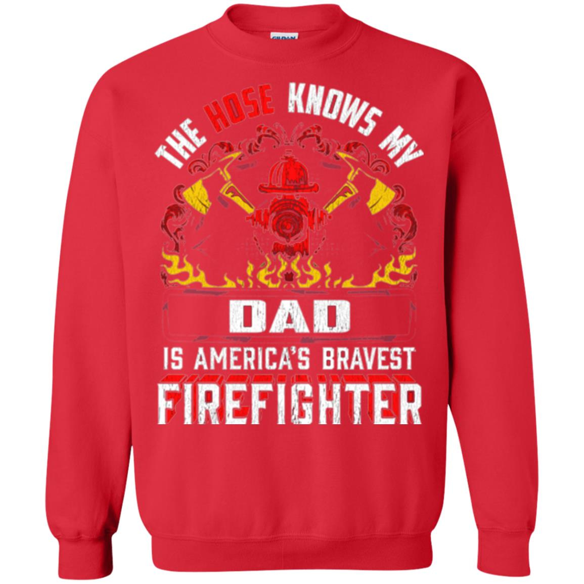 Inktee Store - Firefighter For Brave Dads Sweatshirt Image