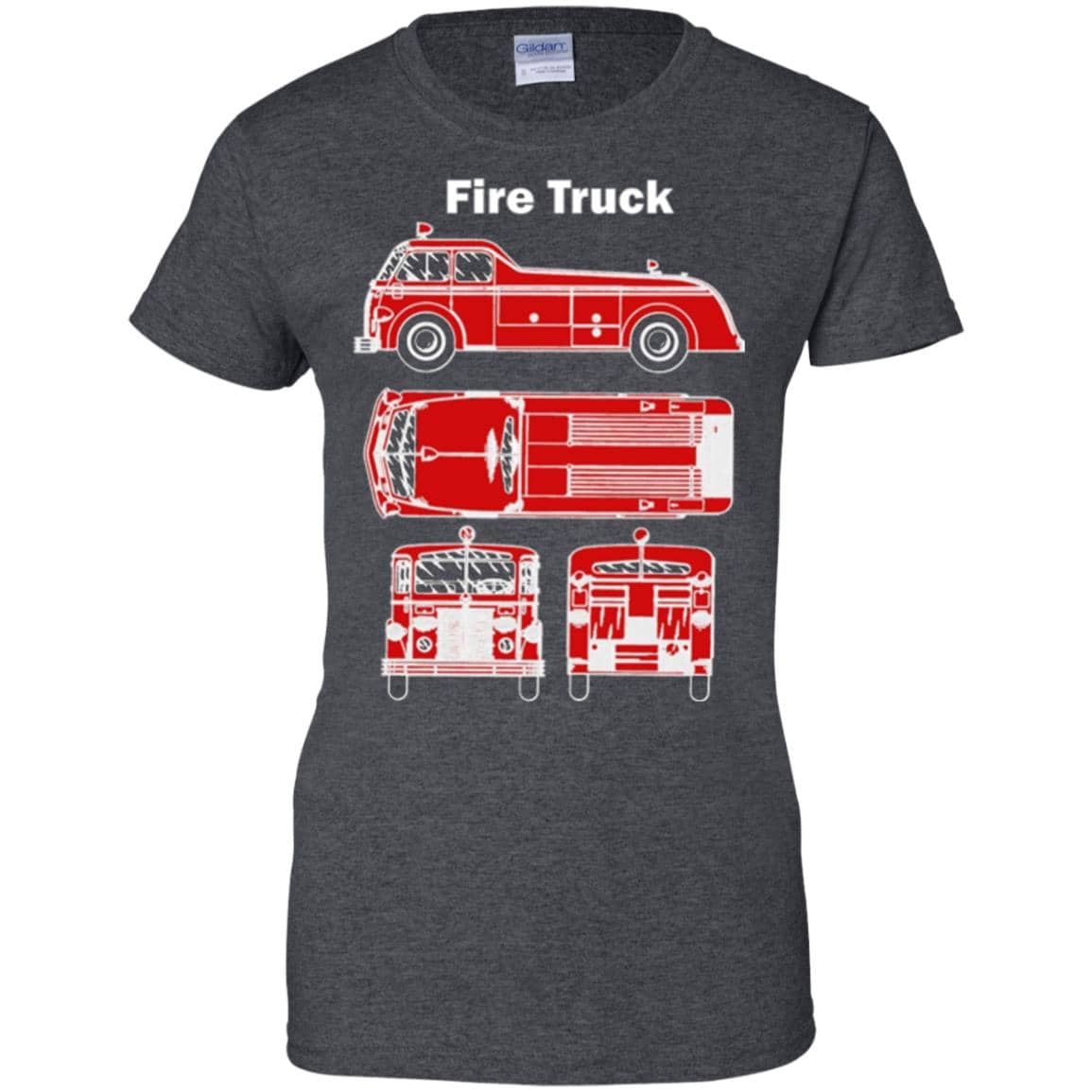 Inktee Store - Fire Truck -1930S Vintage Fire Truck Design Women’s T-Shirt Image