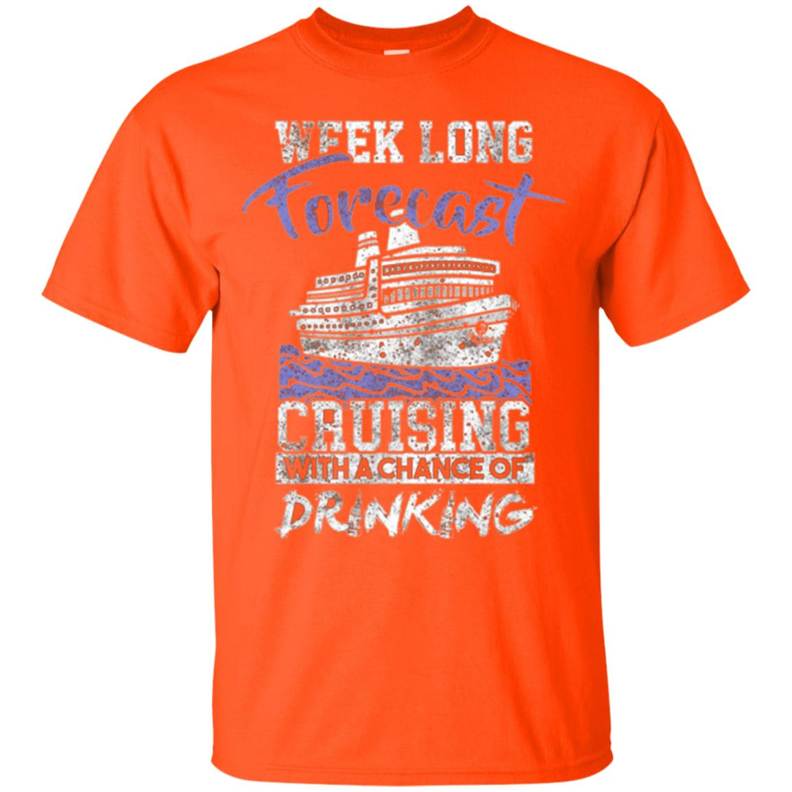 Inktee Store - Week Long Forecast Cruising With A Chance Of Drinking Men’s T-Shirt Image