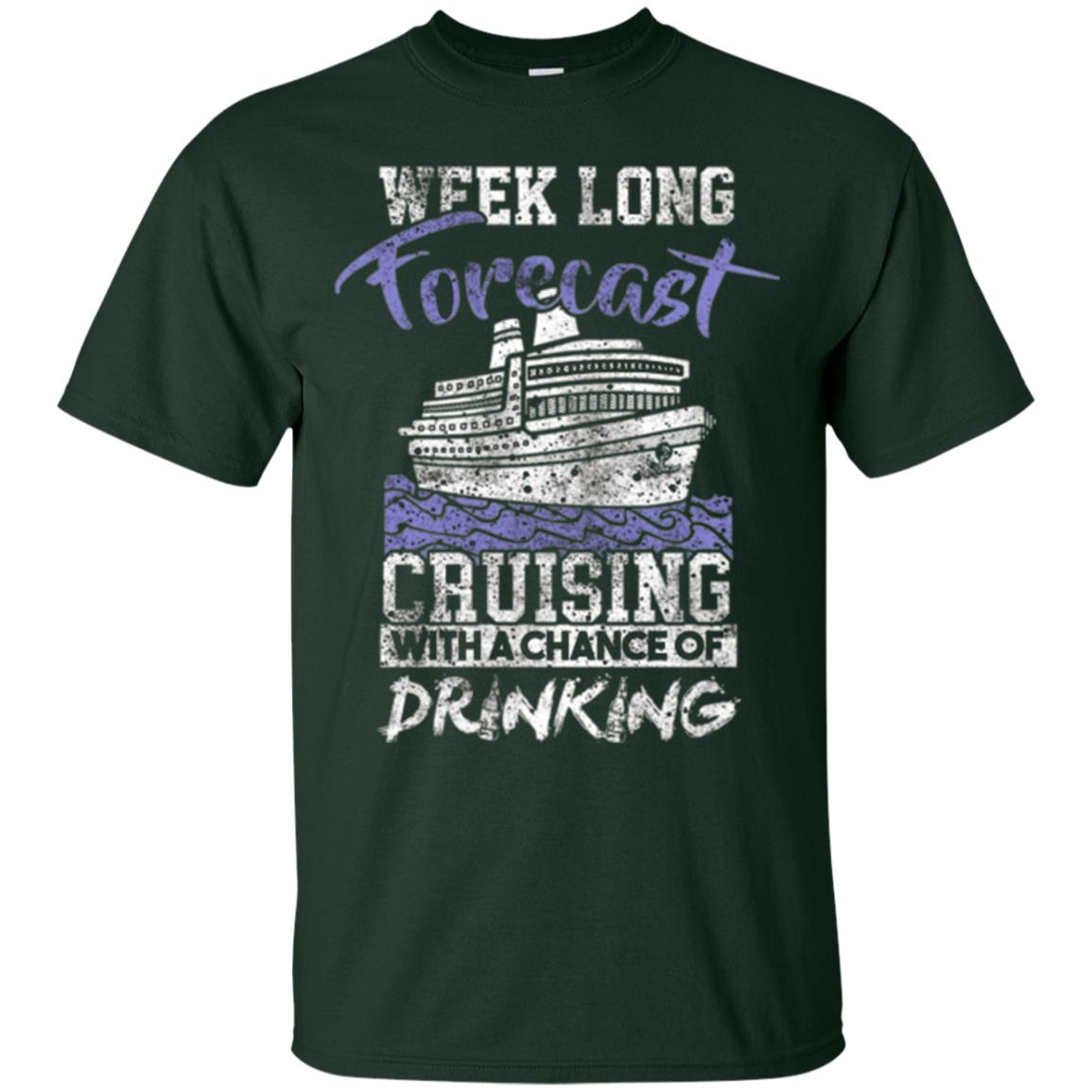 Inktee Store - Week Long Forecast Cruising With A Chance Of Drinking Men’s T-Shirt Image